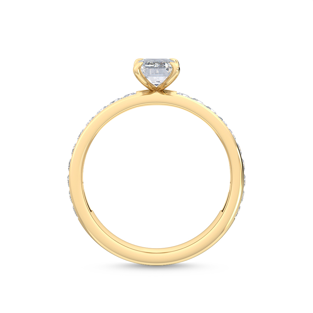14K Yellow Gold Diamond Engagement Ring