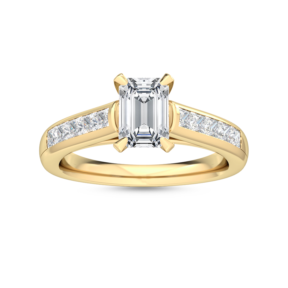 14K Yellow Gold Diamond Engagement Ring