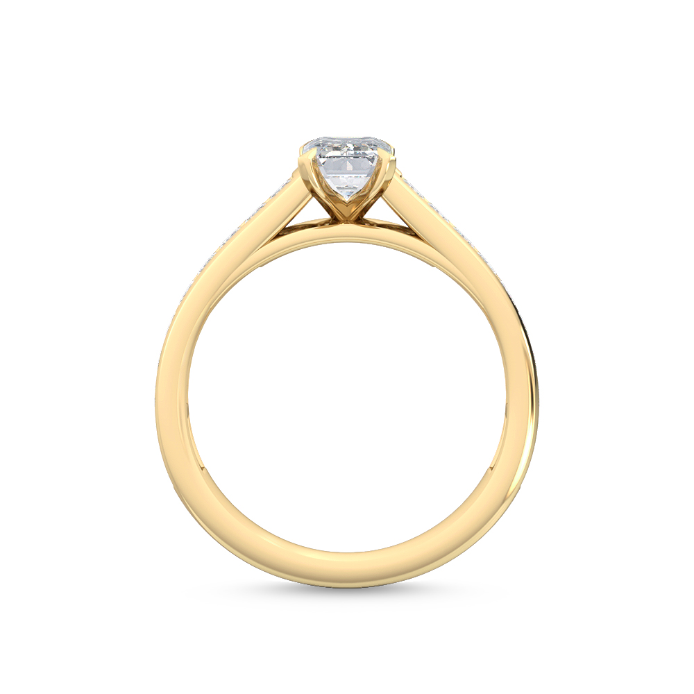 14K Yellow Gold Diamond Engagement Ring