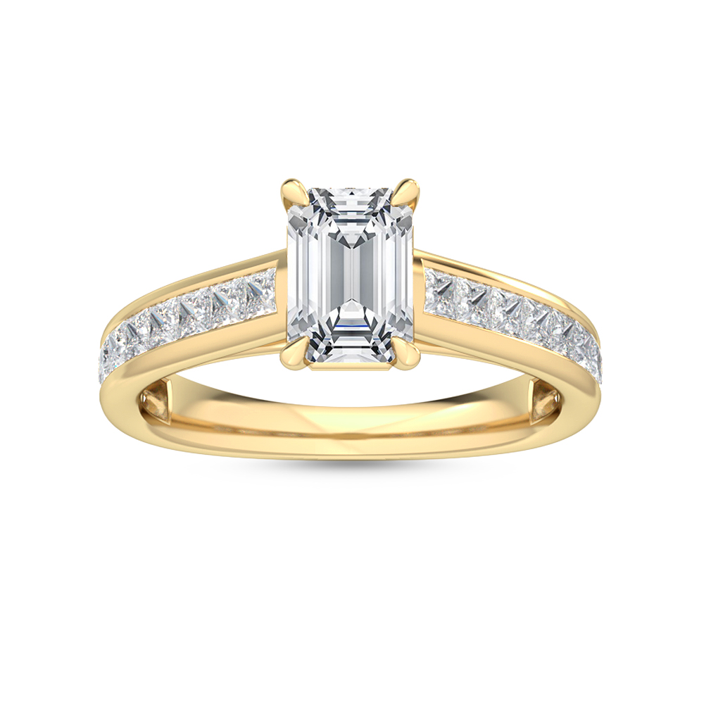 14K Yellow Gold Diamond Engagement Ring