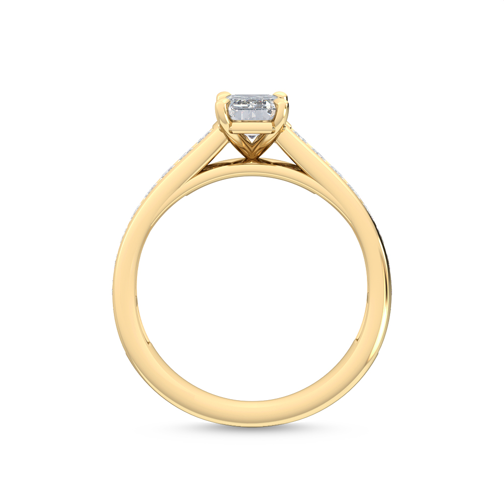14K Yellow Gold Diamond Engagement Ring