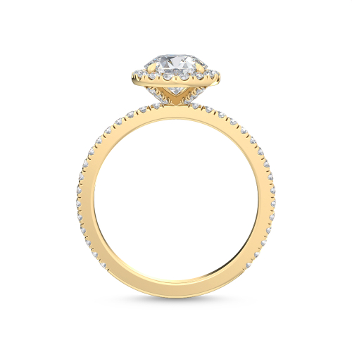 14K Yellow Gold Diamond Engagement Ring
