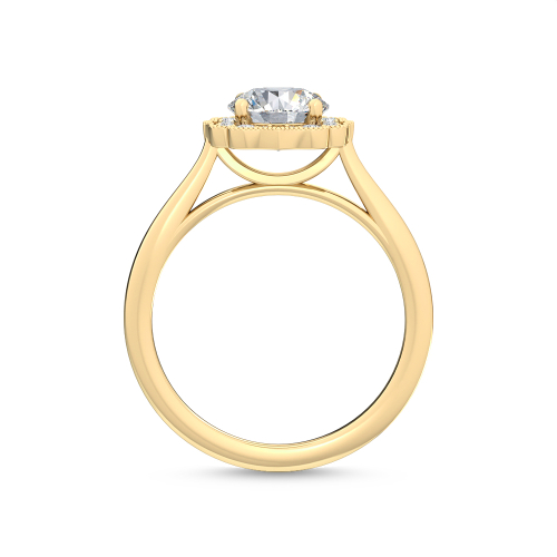 14K Yellow Gold Diamond Engagement Ring