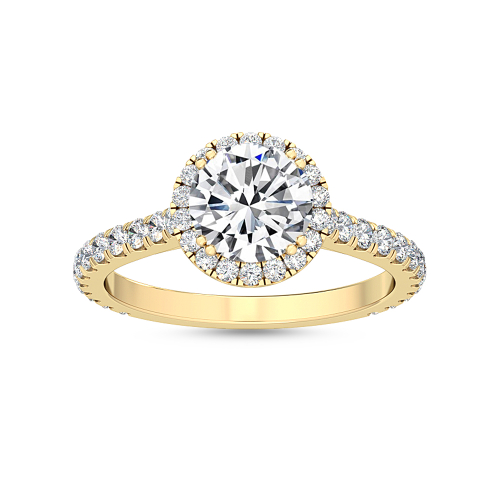 14K Yellow Gold Diamond Engagement Ring