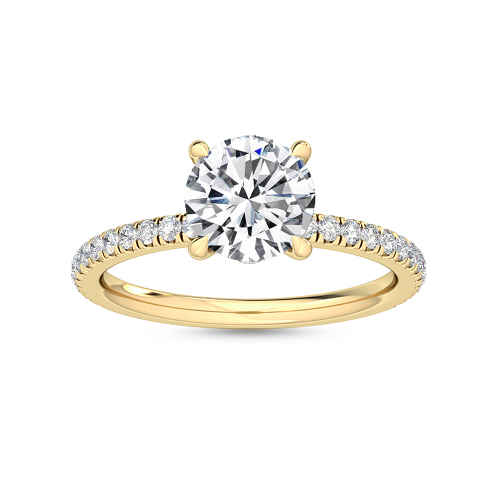 14K Yellow Gold Diamond Engagement Ring
