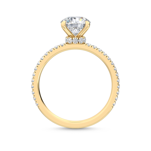 14K Yellow Gold Diamond Engagement Ring
