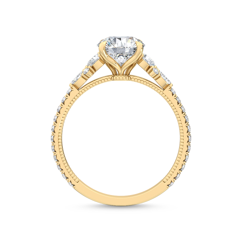 14K Yellow Gold Diamond Engagement Ring