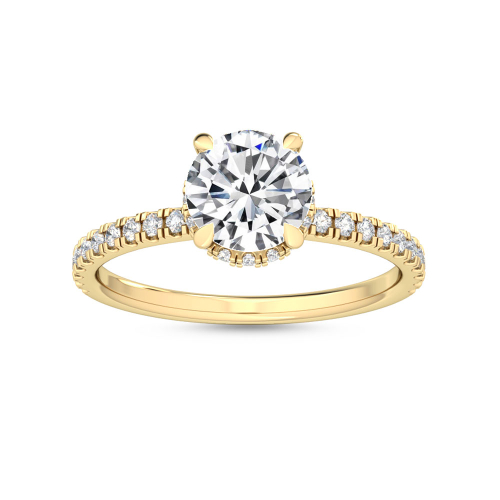 14K Yellow Gold Diamond Engagement Ring