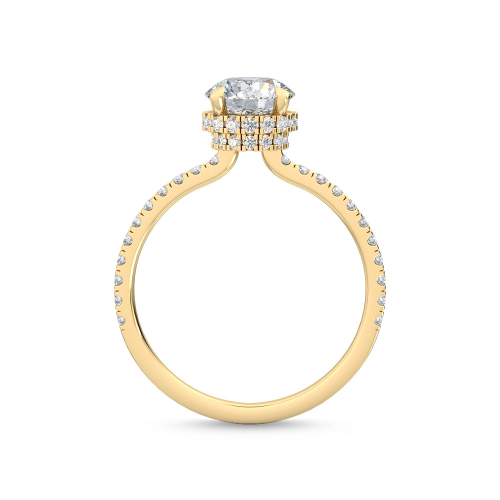 14K Yellow Gold Diamond Engagement Ring