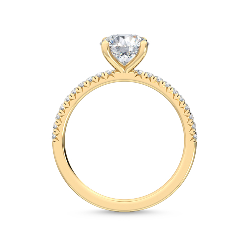 14K Yellow Gold Diamond Engagement Ring