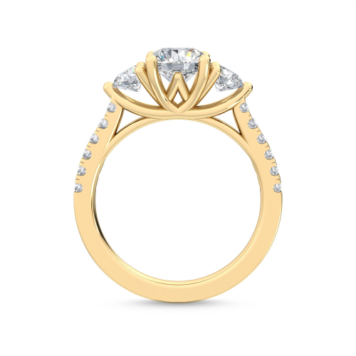 14K Yellow Gold Diamond Engagement Ring