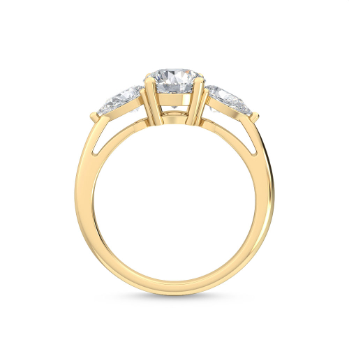 14K Yellow Gold Diamond Engagement Ring