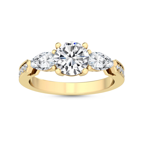 14K Yellow Gold Diamond Engagement Ring