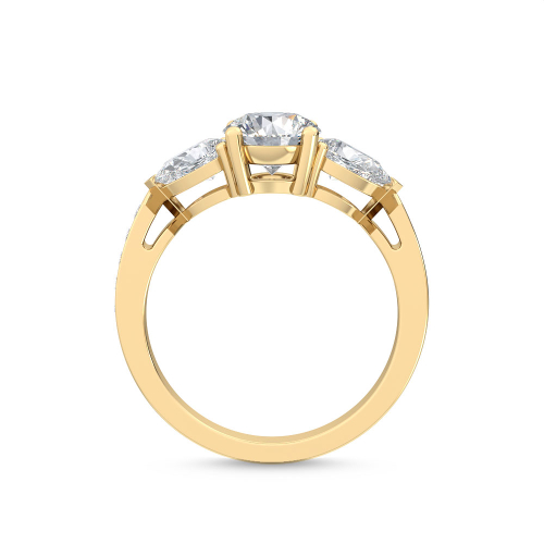 14K Yellow Gold Diamond Engagement Ring