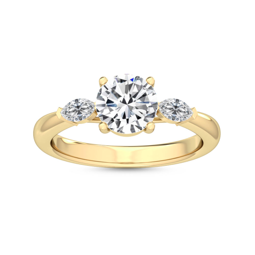 14K Yellow Gold Diamond Engagement Ring