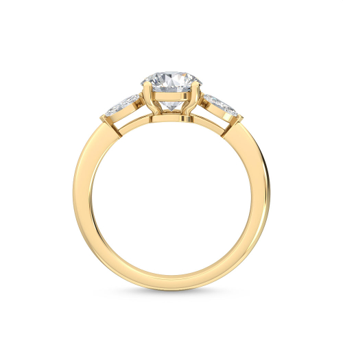 14K Yellow Gold Diamond Engagement Ring