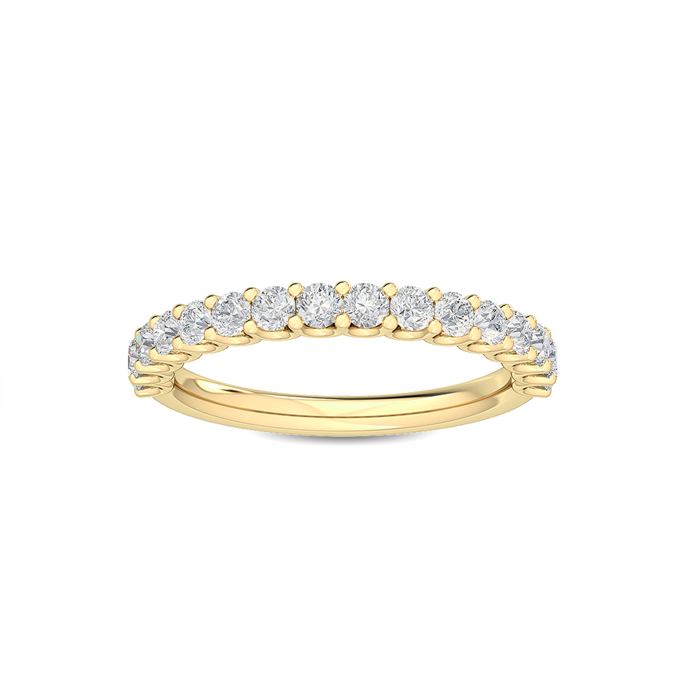 14K Yellow Gold Diamond Stackable Ring