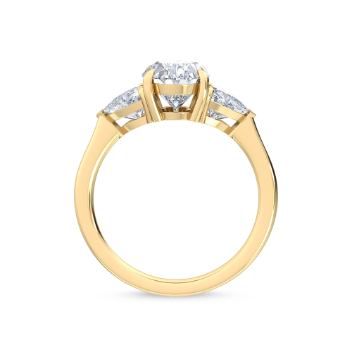 14K Yellow Gold Diamond Engagement Ring