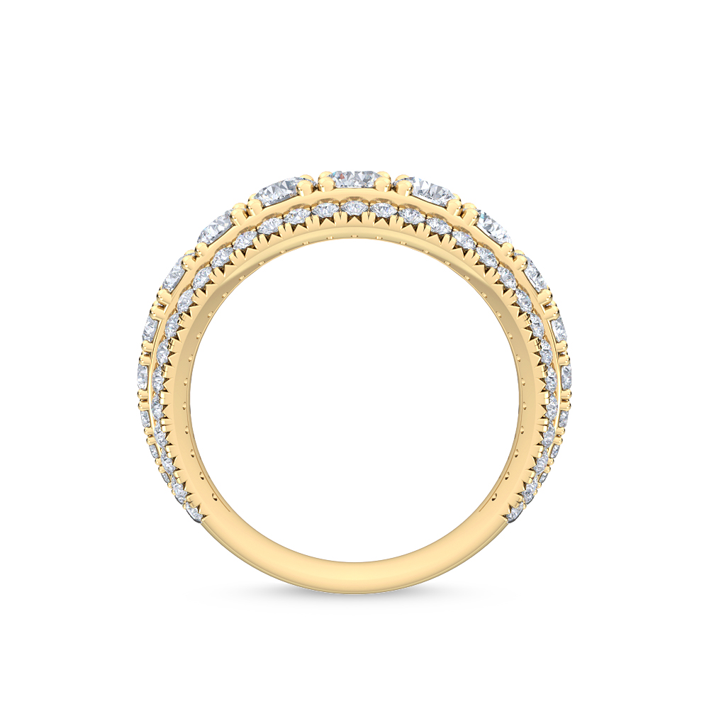 14K Yellow Gold . tw. Diamond Stackable Ring