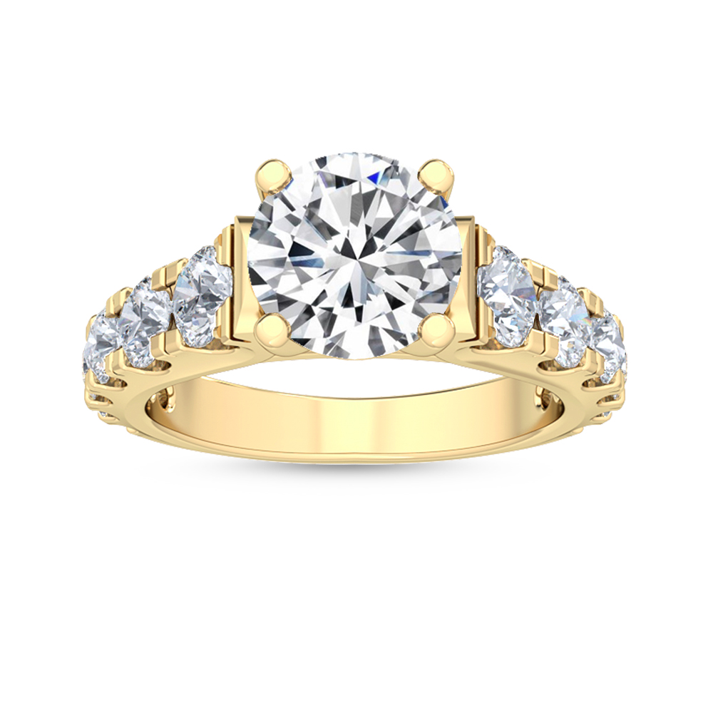 14K Yellow Gold Diamond Engagement Ring
