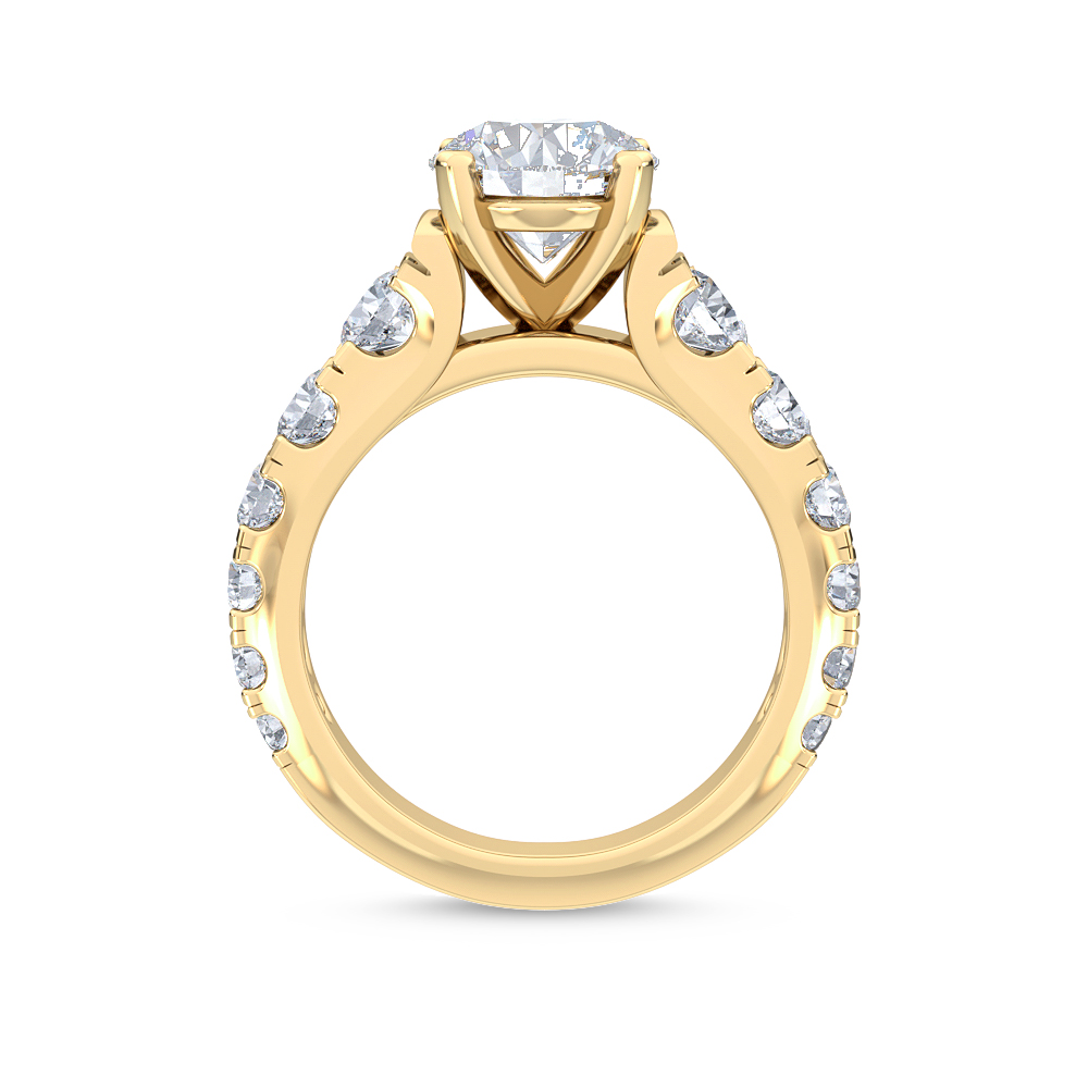 14K Yellow Gold Diamond Engagement Ring