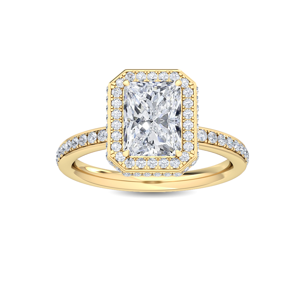 14K Yellow Gold Diamond Engagement Ring