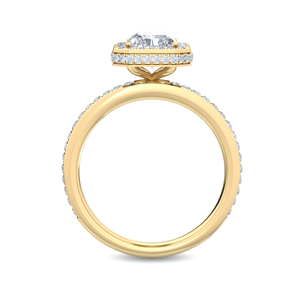 14K Yellow Gold Diamond Engagement Ring
