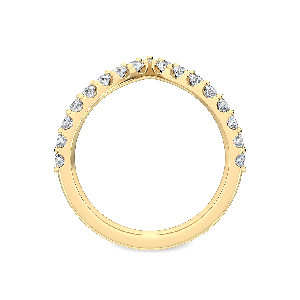 14K Yellow Gold Diamond Stackable Ring