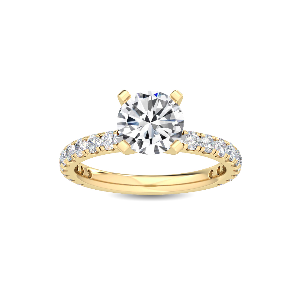 14K Yellow Gold Diamond Engagement Ring