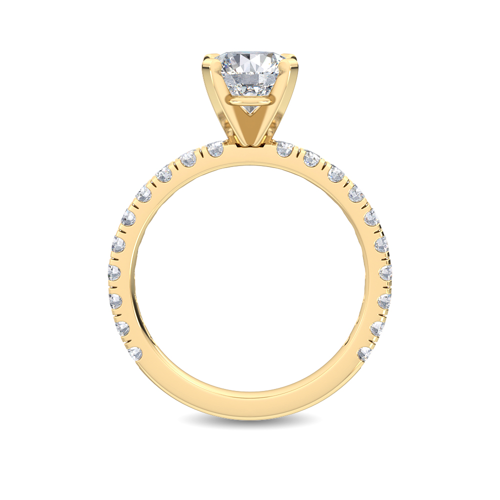14K Yellow Gold Diamond Engagement Ring