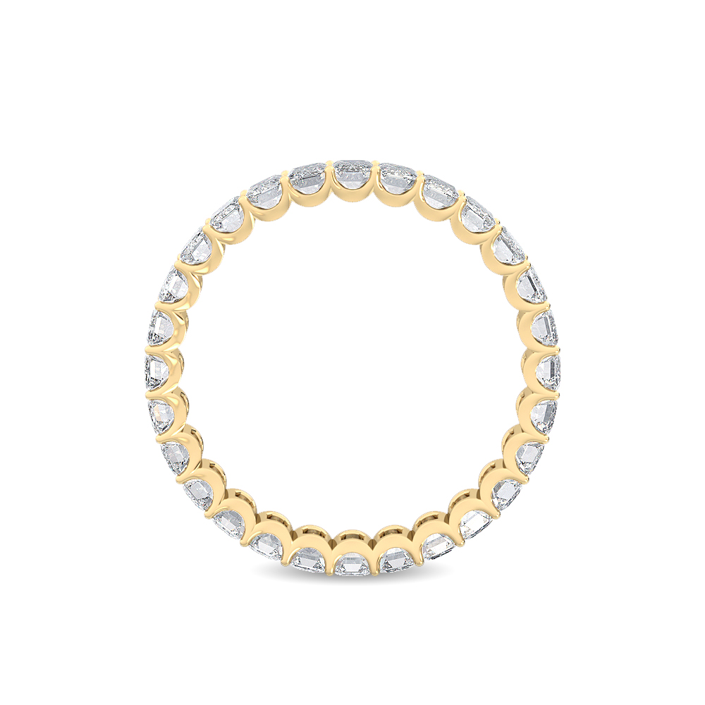 14K Yellow Gold . tw. White Diamond Eternity Band
