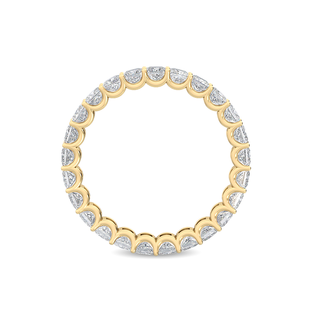 14K Yellow Gold . tw. Princess Cut Diamond Eternity Band