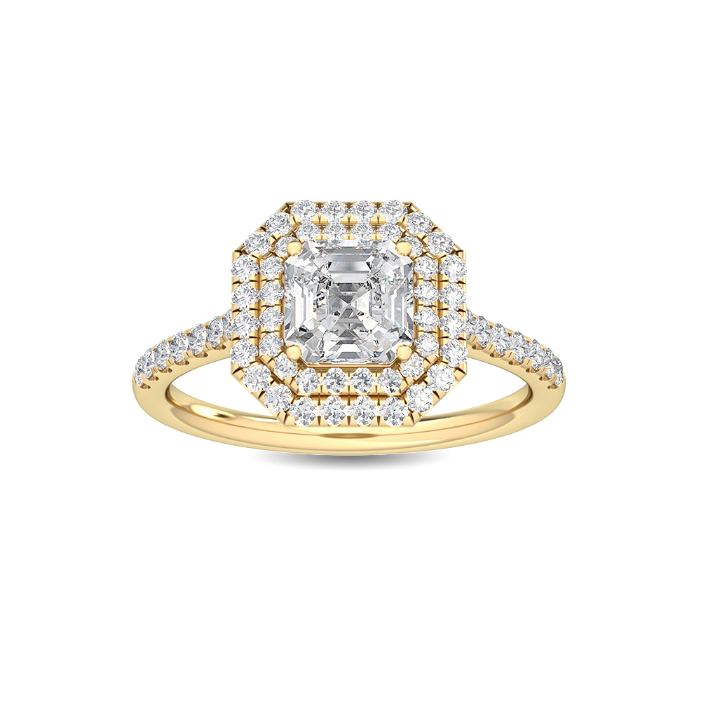 14K Yellow Gold Diamond Engagement Ring