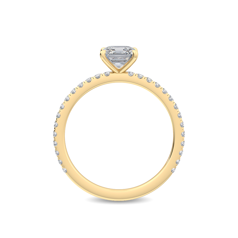 14K Yellow Gold Diamond Engagement Ring