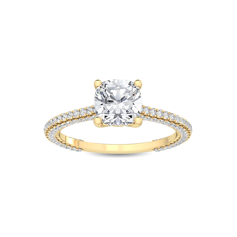 14K Yellow Gold Diamond Engagement Ring