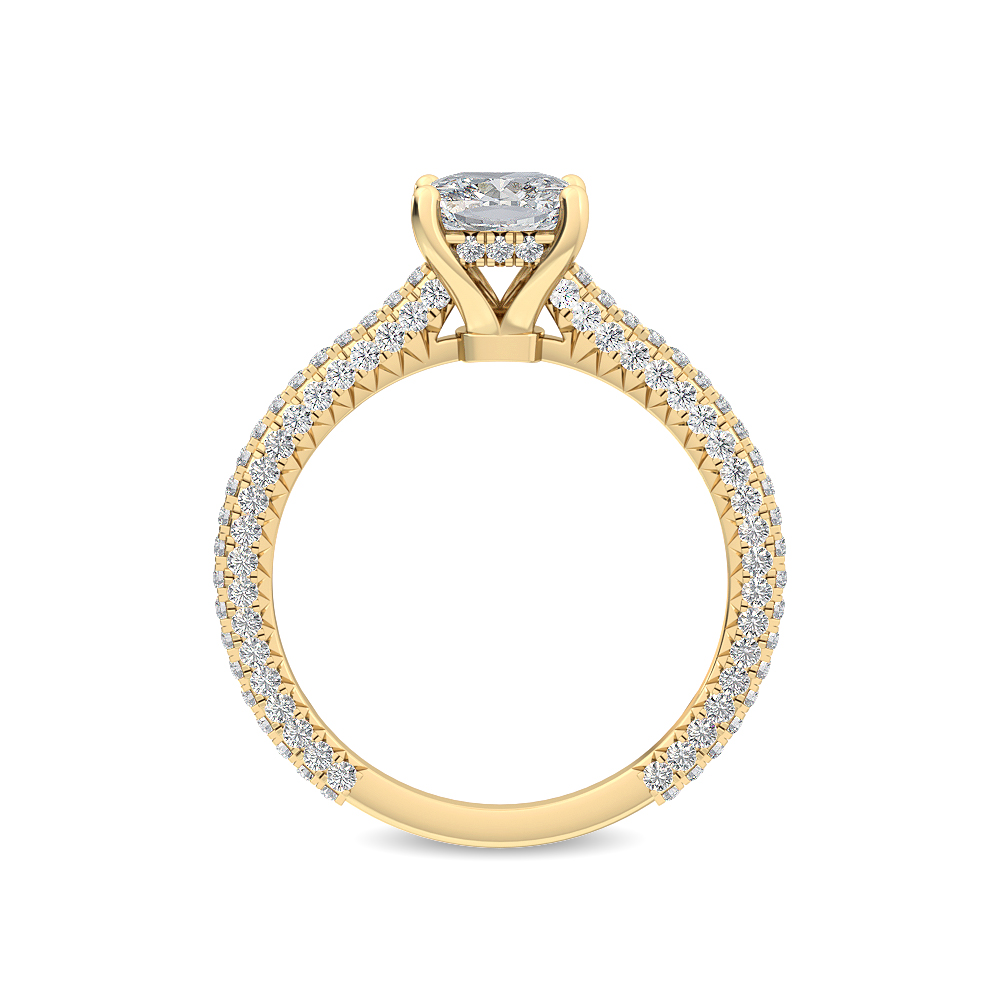 14K Yellow Gold Diamond Engagement Ring