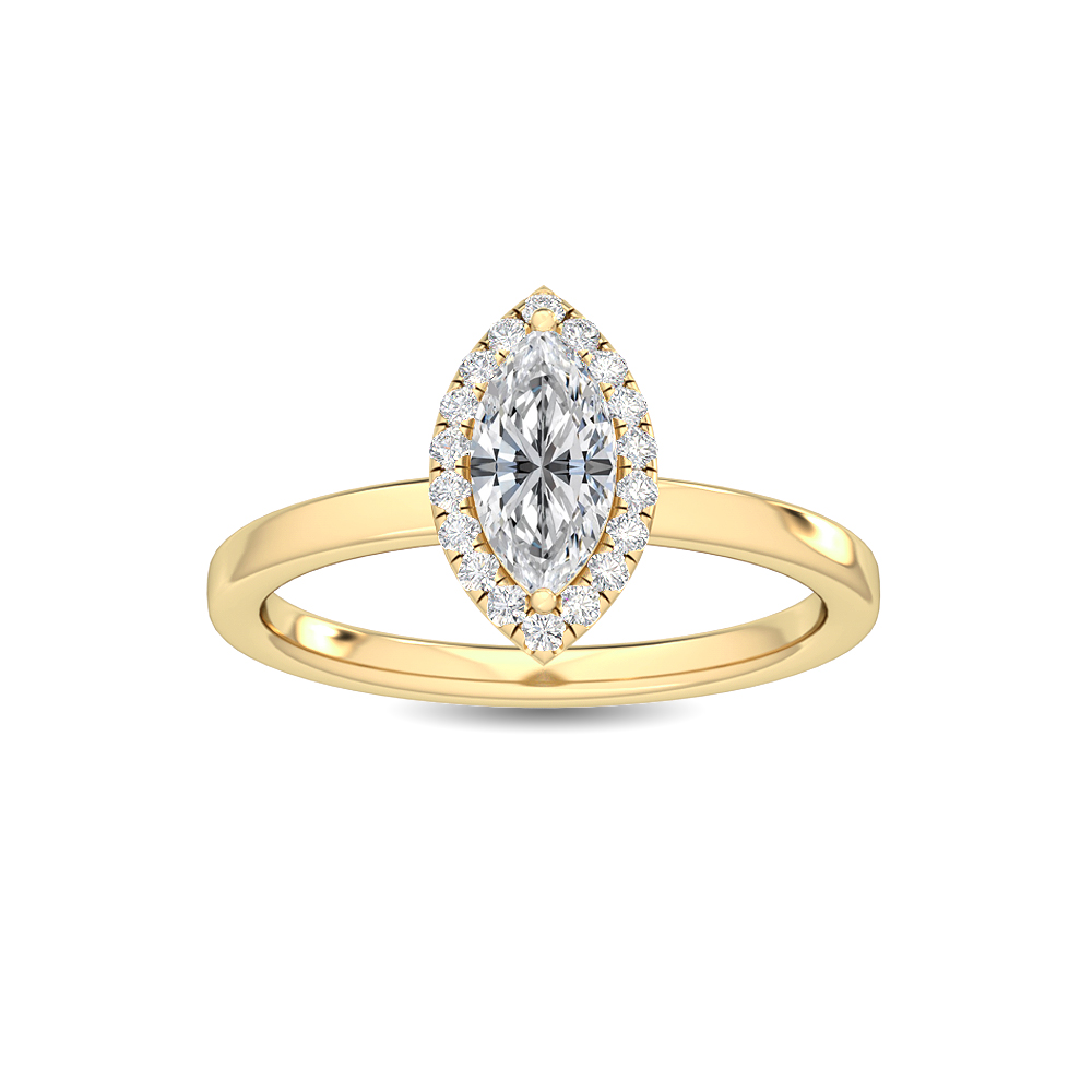 14K Yellow Gold Diamond Engagement Ring