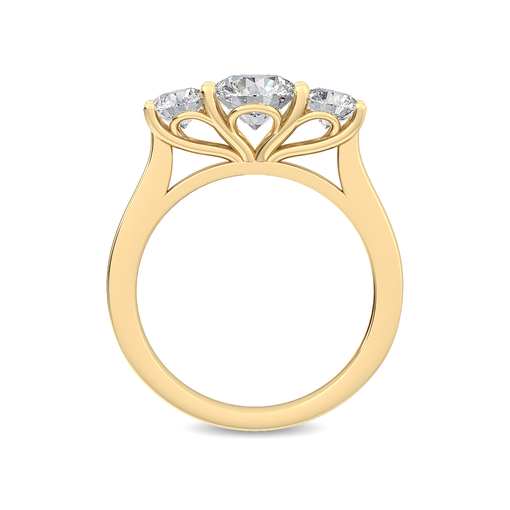 14K Yellow Gold Diamond Engagement Ring