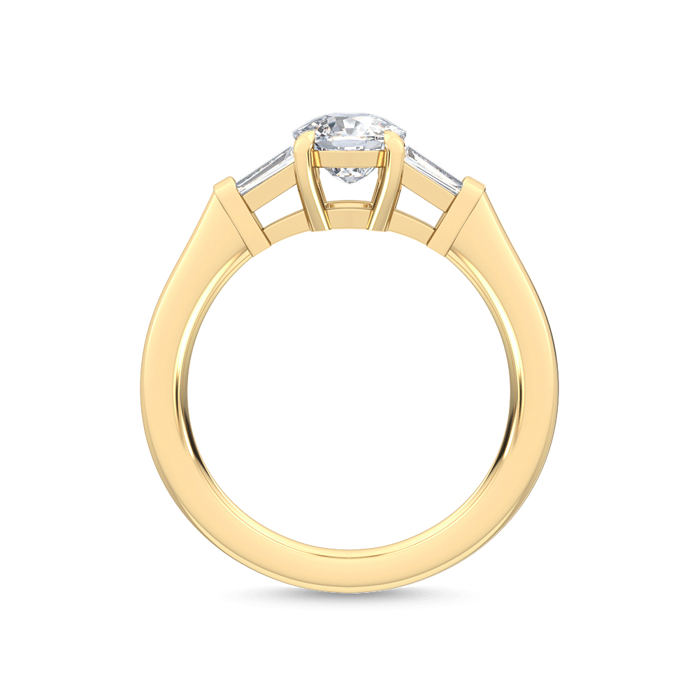 14K Yellow Gold Diamond Engagement Ring