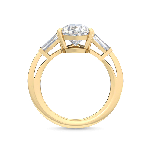 14K Yellow Gold Diamond Engagement Ring