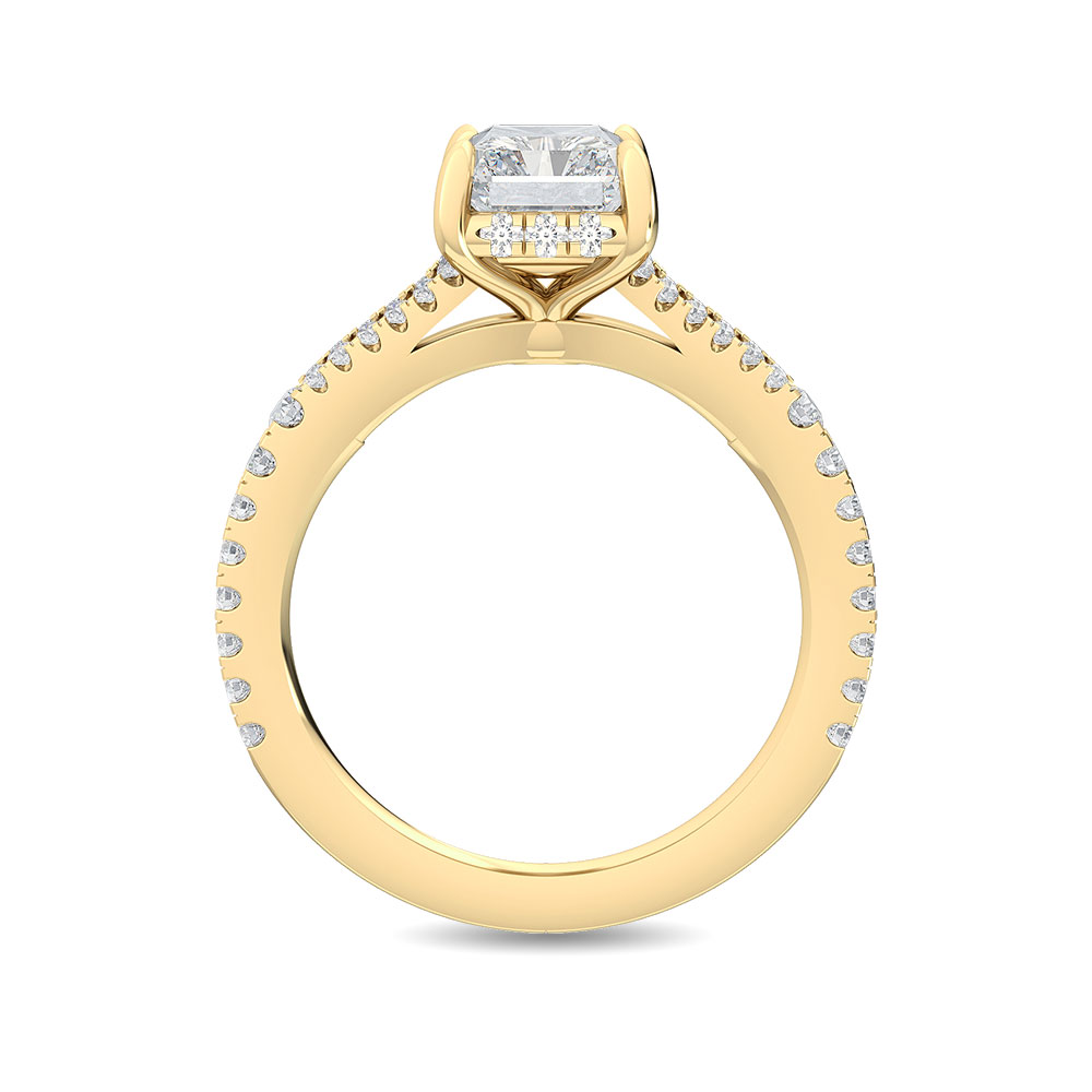 14K Yellow Gold Diamond Engagement Ring