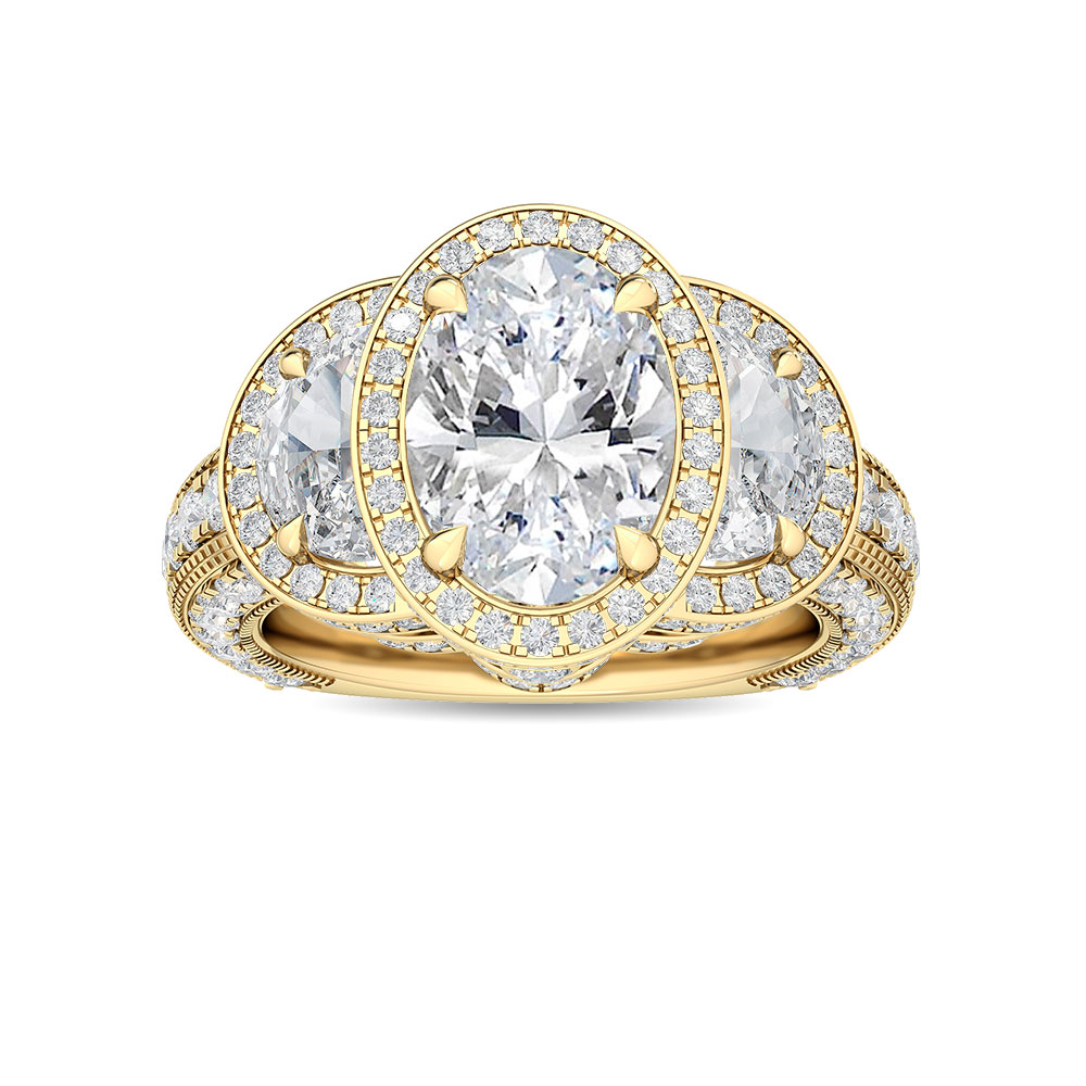 14K Yellow Gold Diamond Engagement Ring