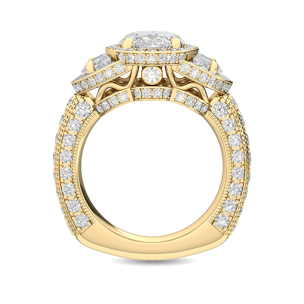 14K Yellow Gold Diamond Engagement Ring