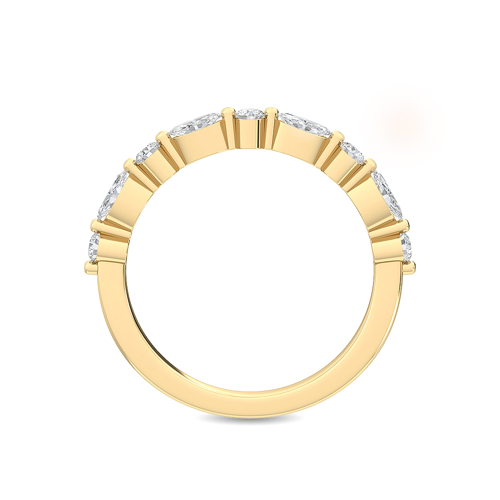 14K Yellow Gold Diamond Stackable Ring