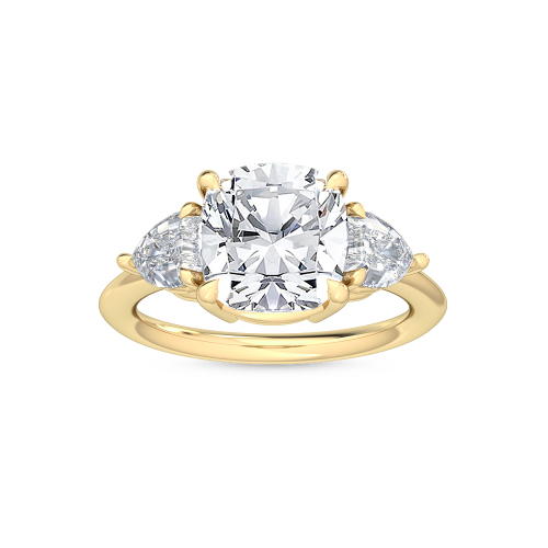 14K Yellow Gold Diamond Engagement Ring