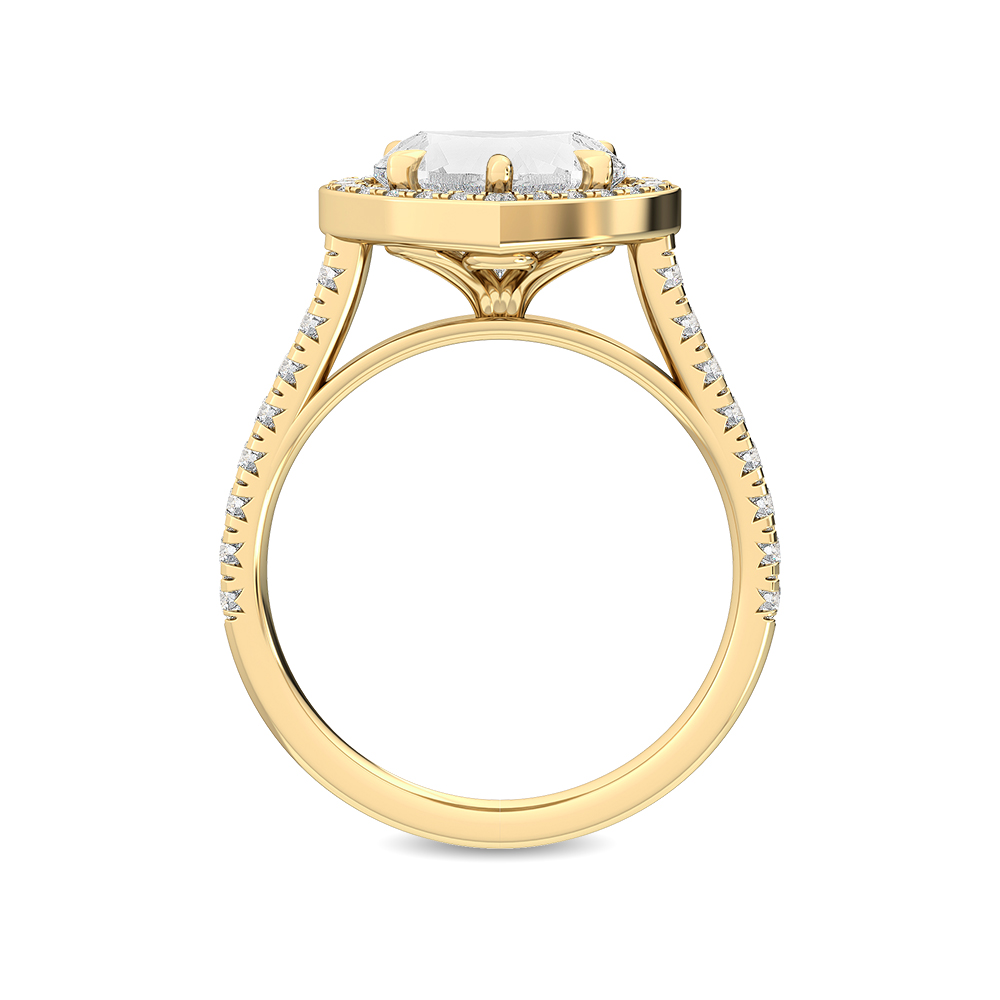 14K Yellow Gold Diamond Engagement Ring