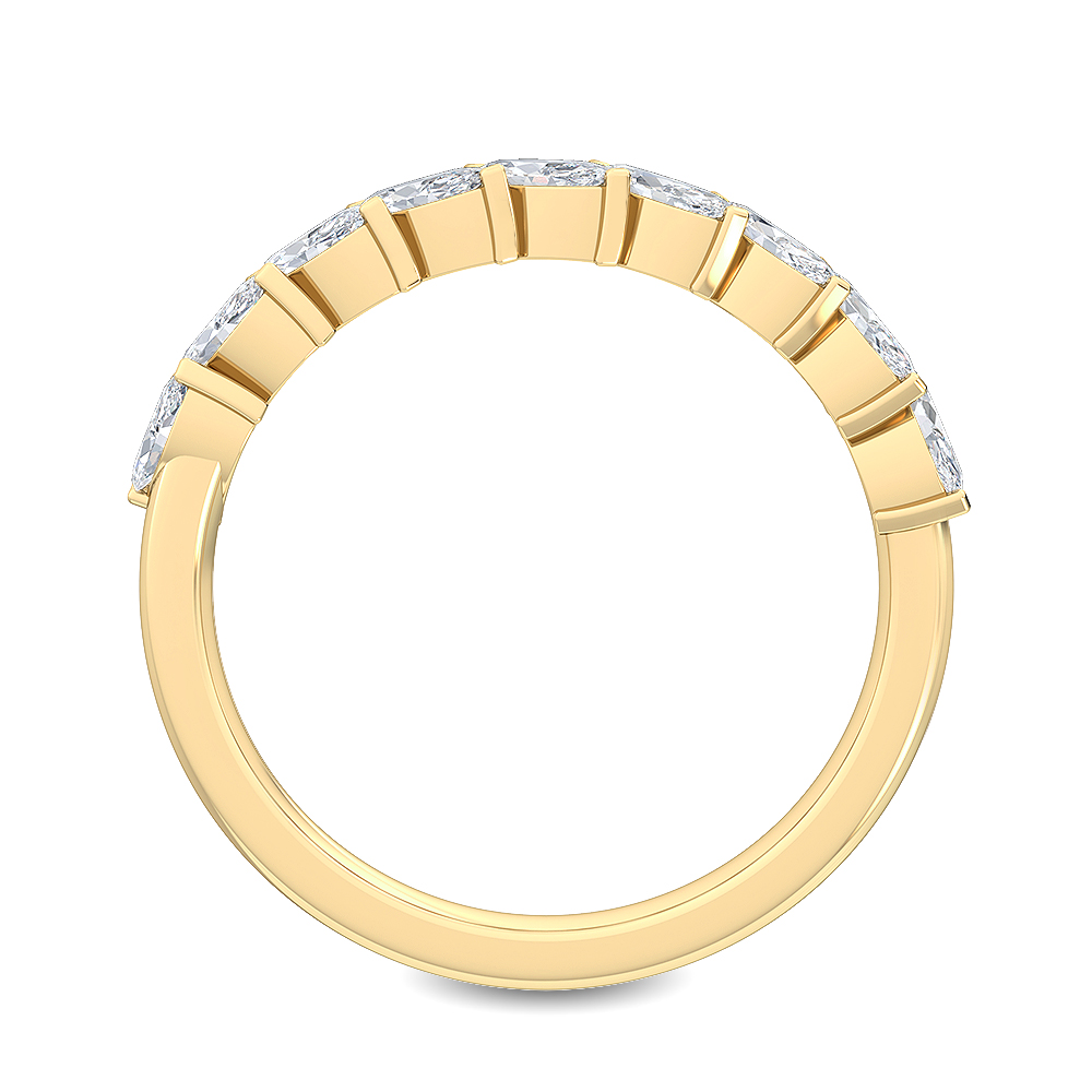 14K Yellow Gold . tw. White Diamond Stackable Ring