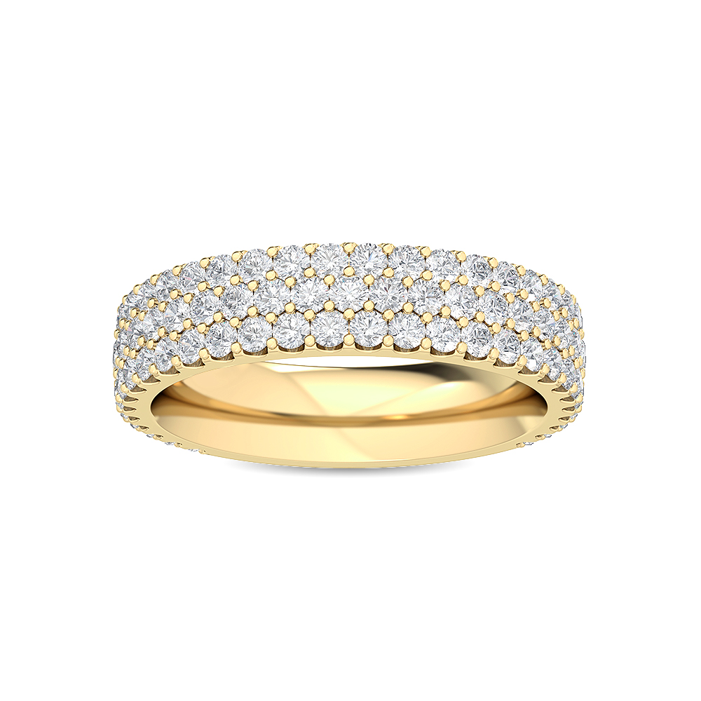14K Yellow Gold Diamond Stackable Ring