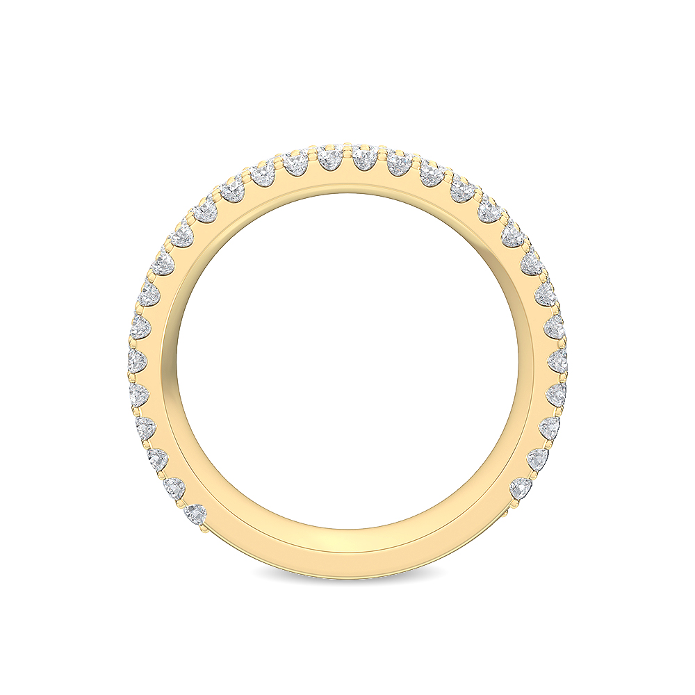 14K Yellow Gold Diamond Stackable Ring