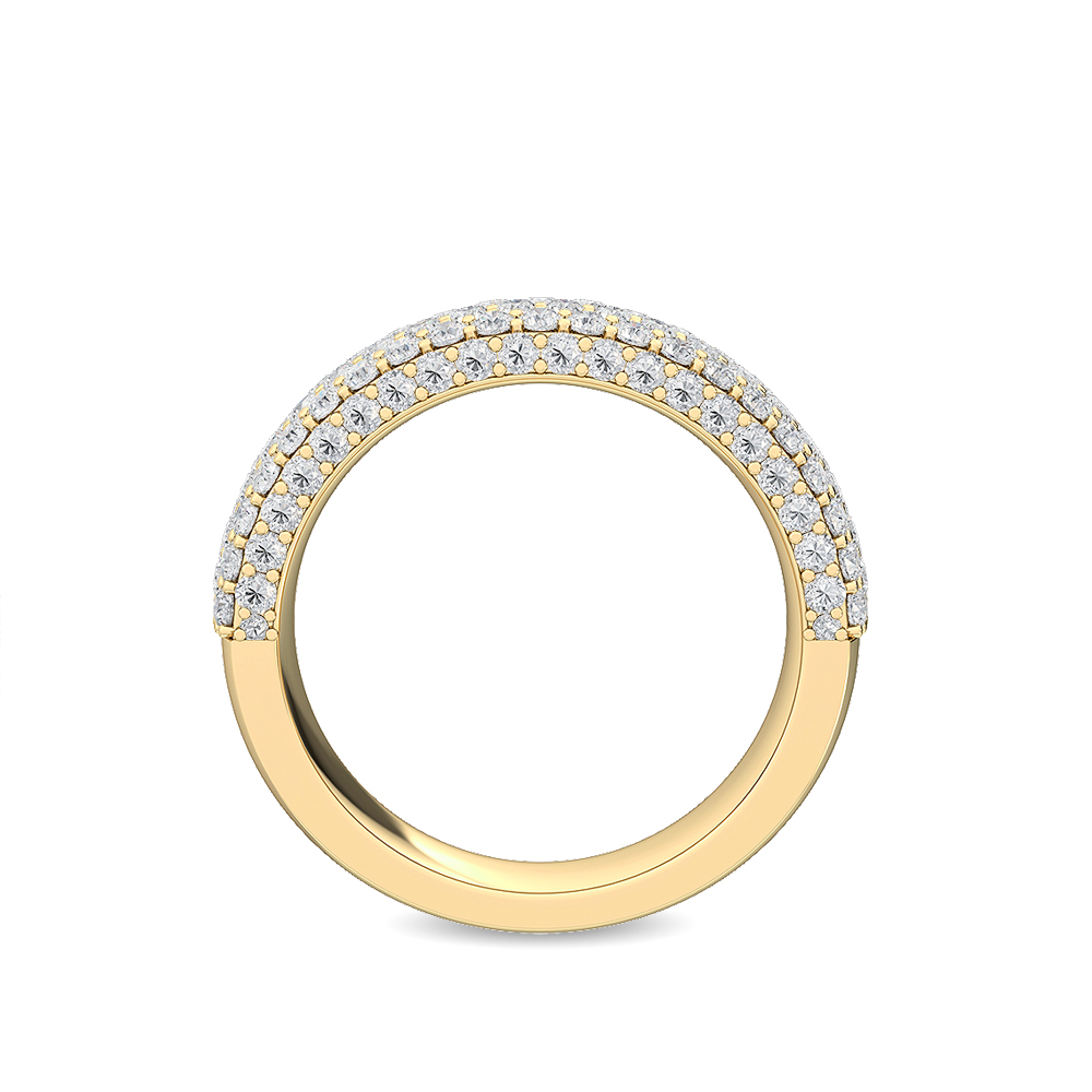 14K Yellow Gold . tw. Diamond Stackable Ring